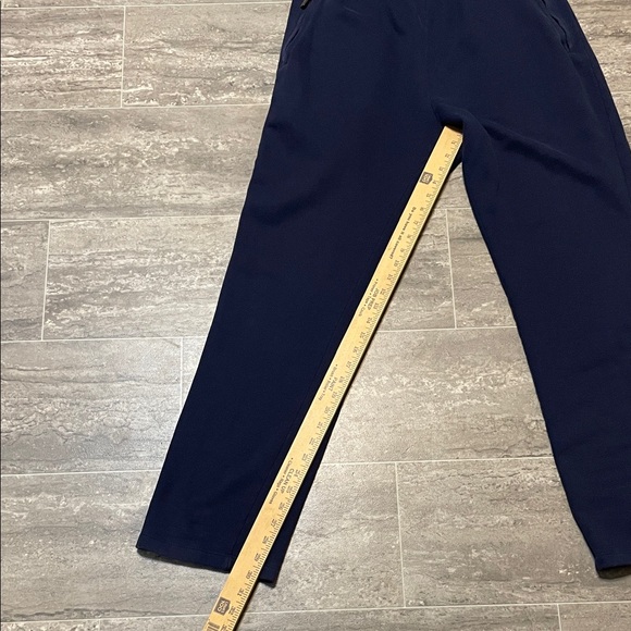 Men's Polo Ralph Lauren Joggers with Leather Accents Size Medium Dark Blue - Picture 2 of 8